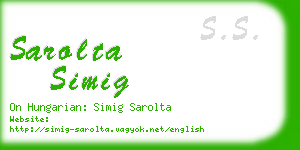 sarolta simig business card